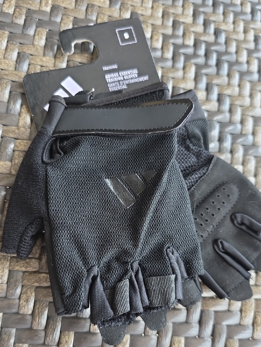 adidas Black Men's Training Fingerless Grip Gloves